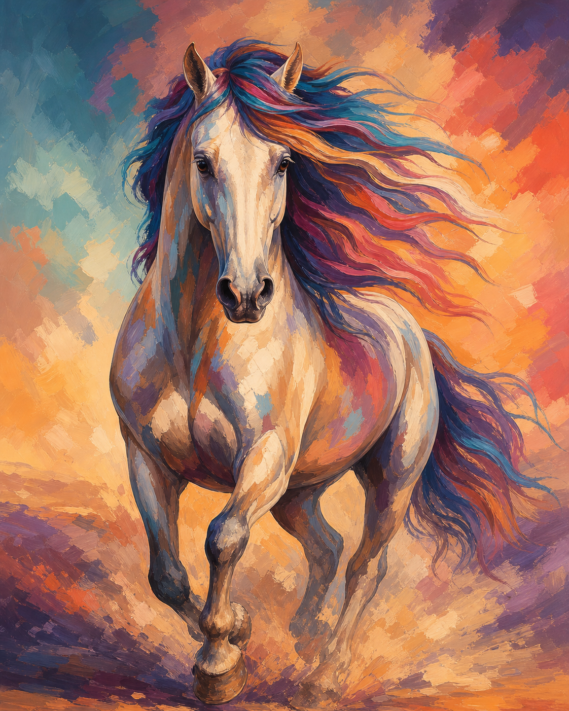 Caballo multicolor - diseño maestro