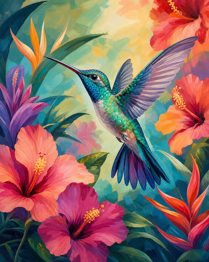 Colibrí tropical - diseño maestro
