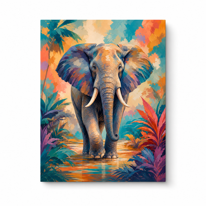 Elefante vibrante - lienzo terminado
