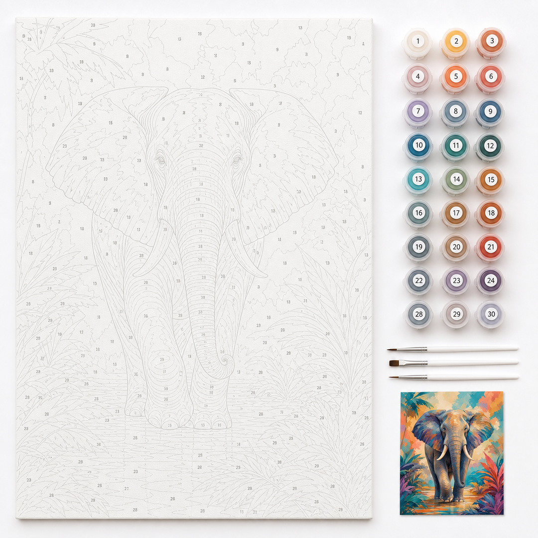 Elefante vibrante - kit sin pintar