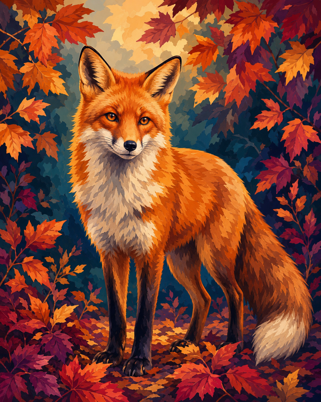 Zorro de otoño - diseño maestro