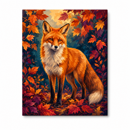 Zorro de otoño - lienzo terminado