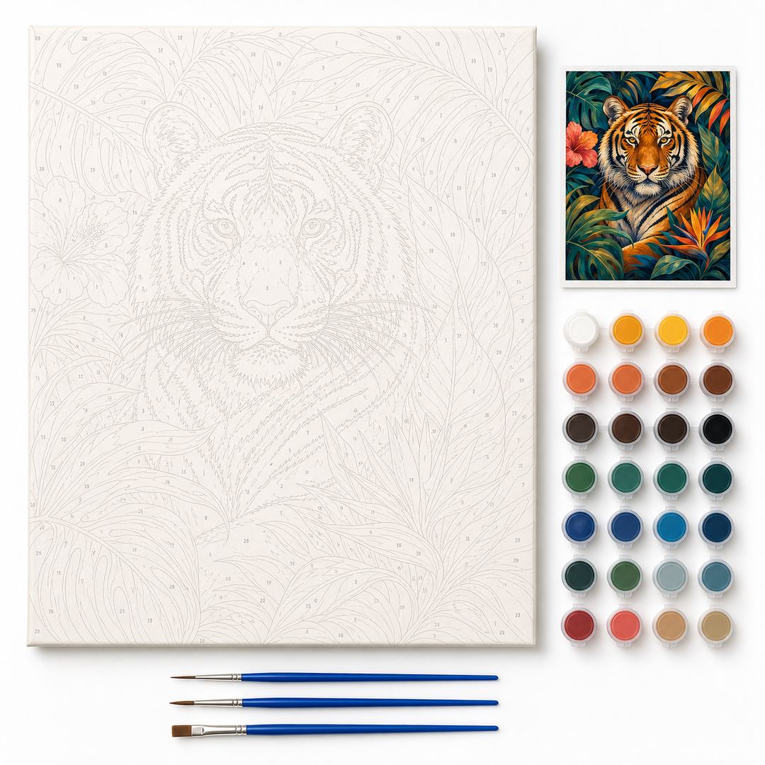 Tigre tropical - kit sin pintar