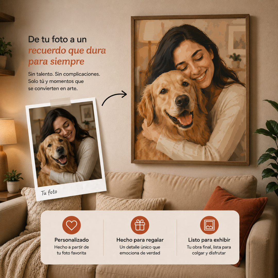 Pinta lo que Amas — Kit Personalizado de Pintura por Números