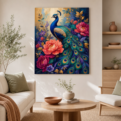 Pavo real floral - ambiente