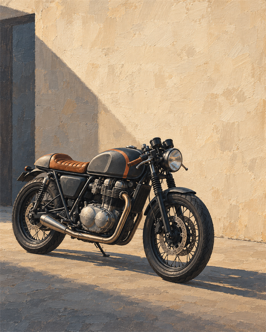 Café racer — diseño del lienzo para pintar por números
