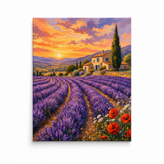 Campo de lavanda - lienzo terminado