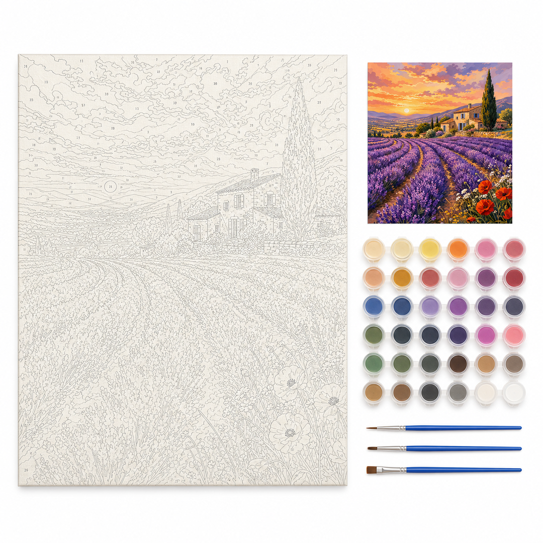 Campo de lavanda - kit sin pintar