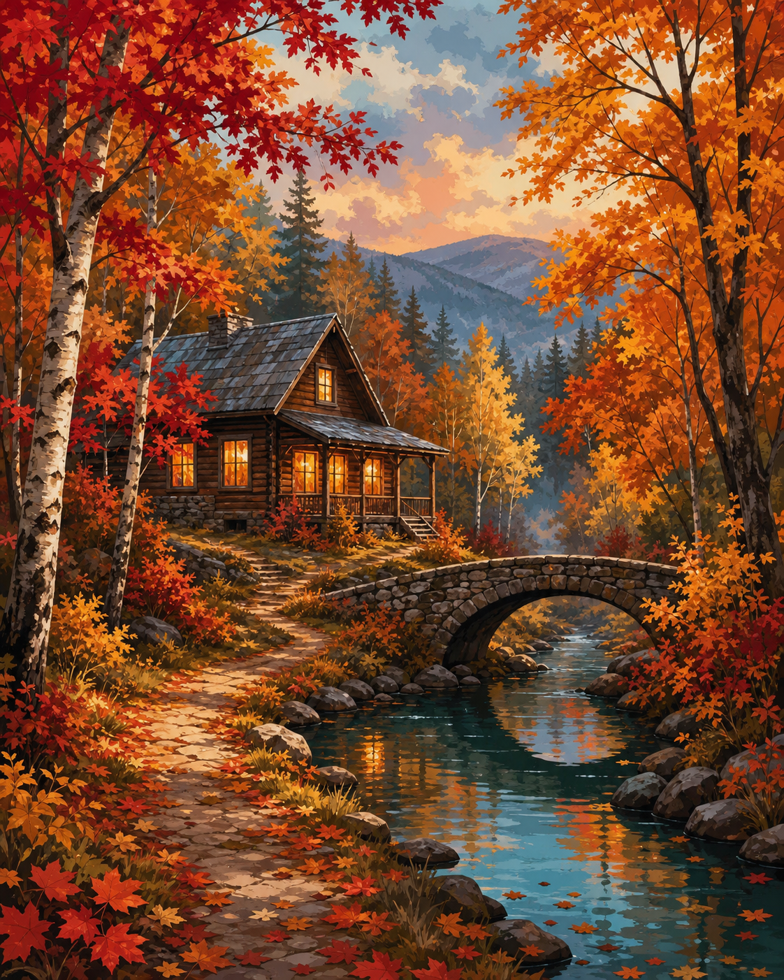 Cabaña de otoño - diseño maestro