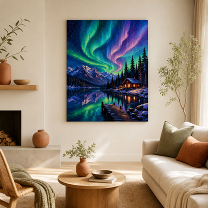 Lago bajo la aurora - ambiente