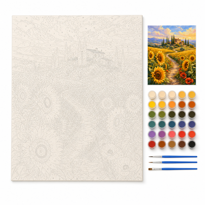 Camino de girasoles - kit sin pintar