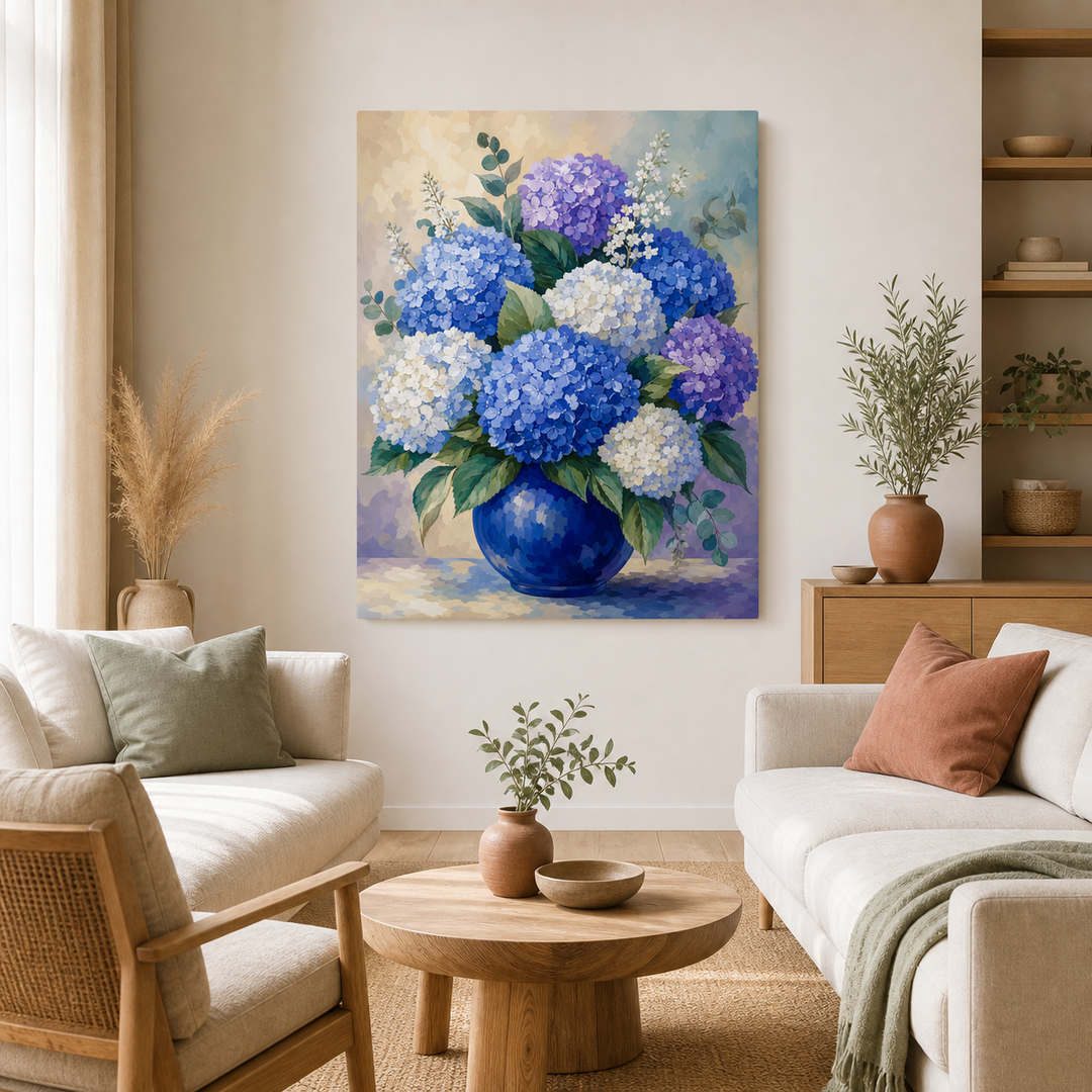 Hortensias azules - ambiente