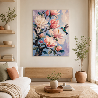 Magnolias y colibrí - ambiente