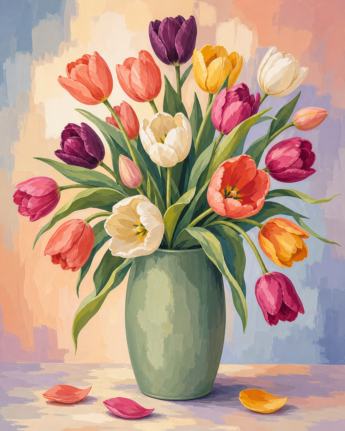 Tulipanes de primavera - diseño maestro