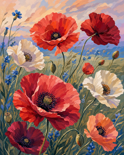 Amapolas al viento - diseño maestro