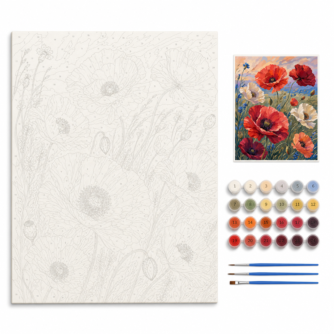 Amapolas al viento - kit sin pintar