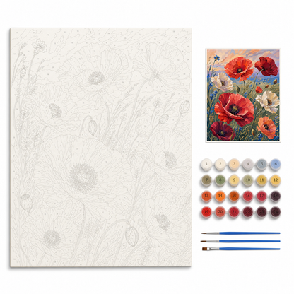 Amapolas al viento - kit sin pintar