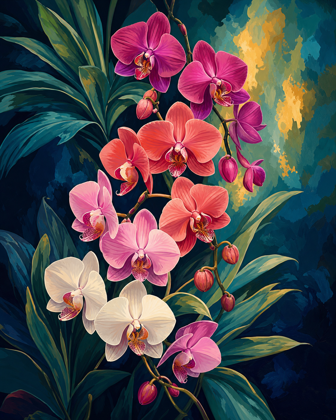 Orquídeas tropicales - diseño maestro
