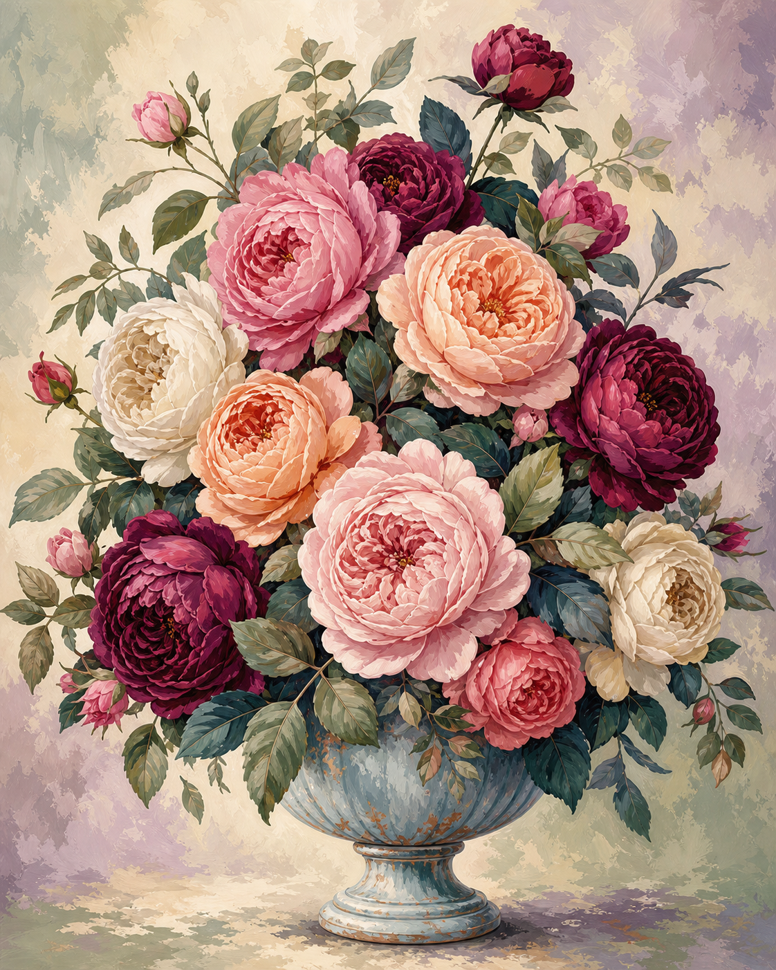 Rosas inglesas - diseño maestro