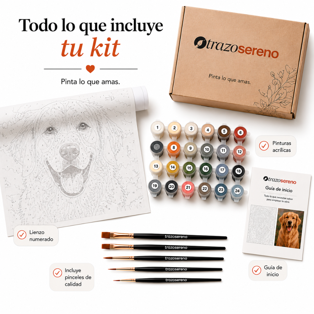 Pinta lo que Amas — Kit Personalizado de Pintura por Números