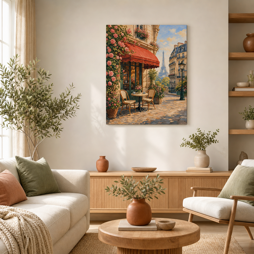 Café parisino en primavera - ambiente
