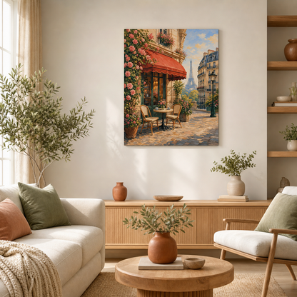 Café parisino en primavera - ambiente