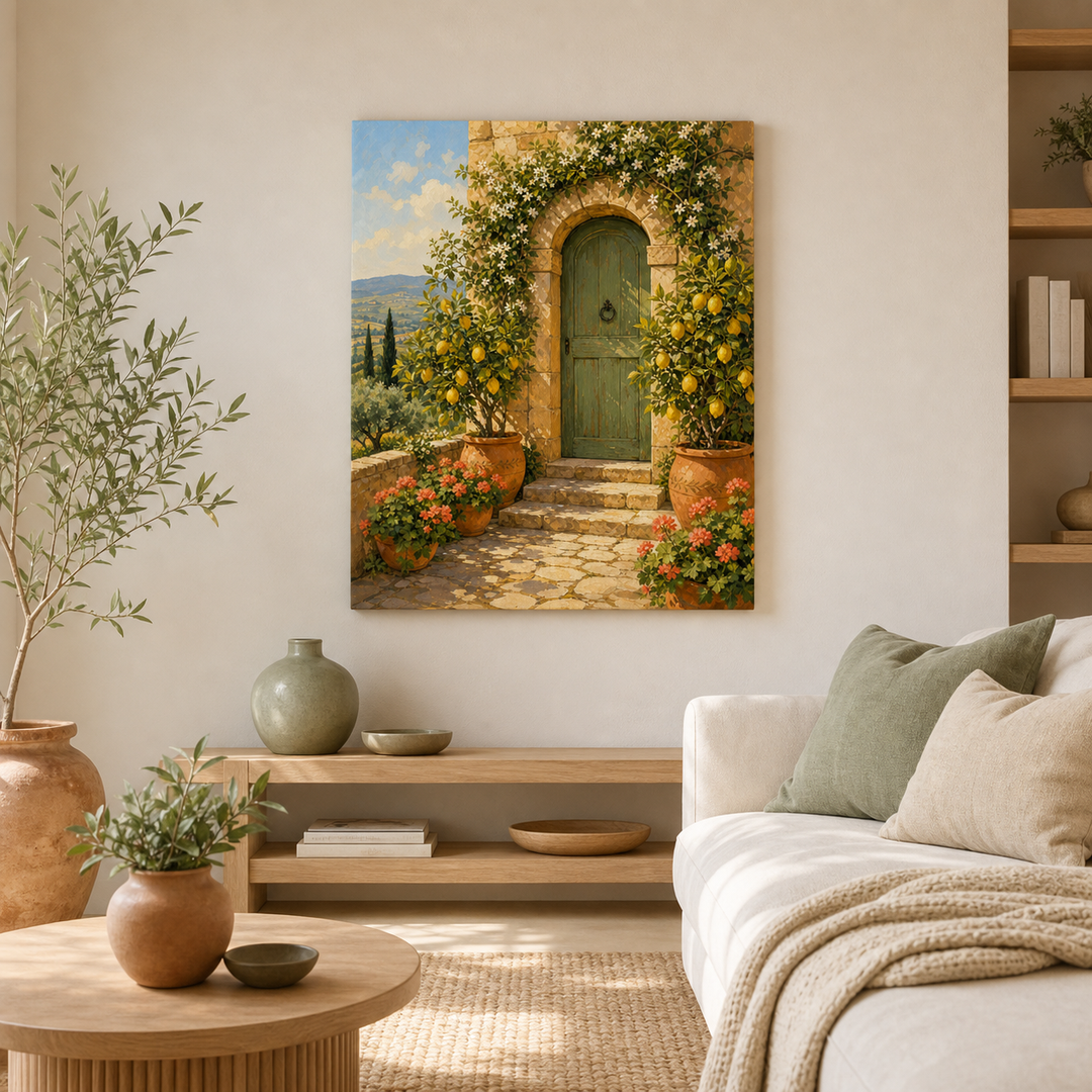 Puerta toscana con limoneros - ambiente