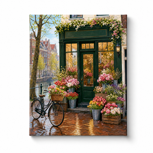 Floistería en Ámsterdam - lienzo terminado