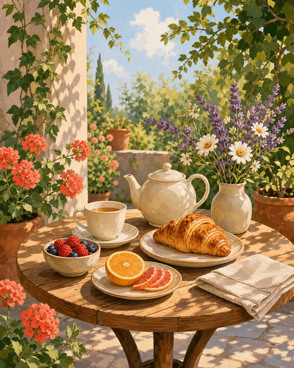 Desayuno en el jardín - diseño maestro