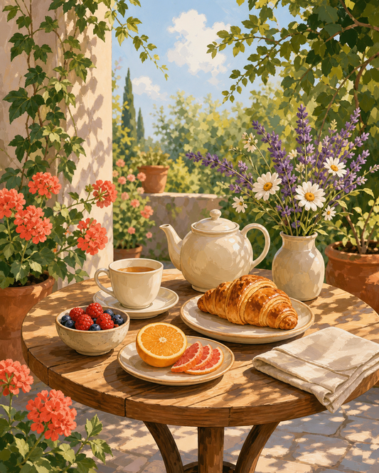 Desayuno en el jardín - diseño maestro