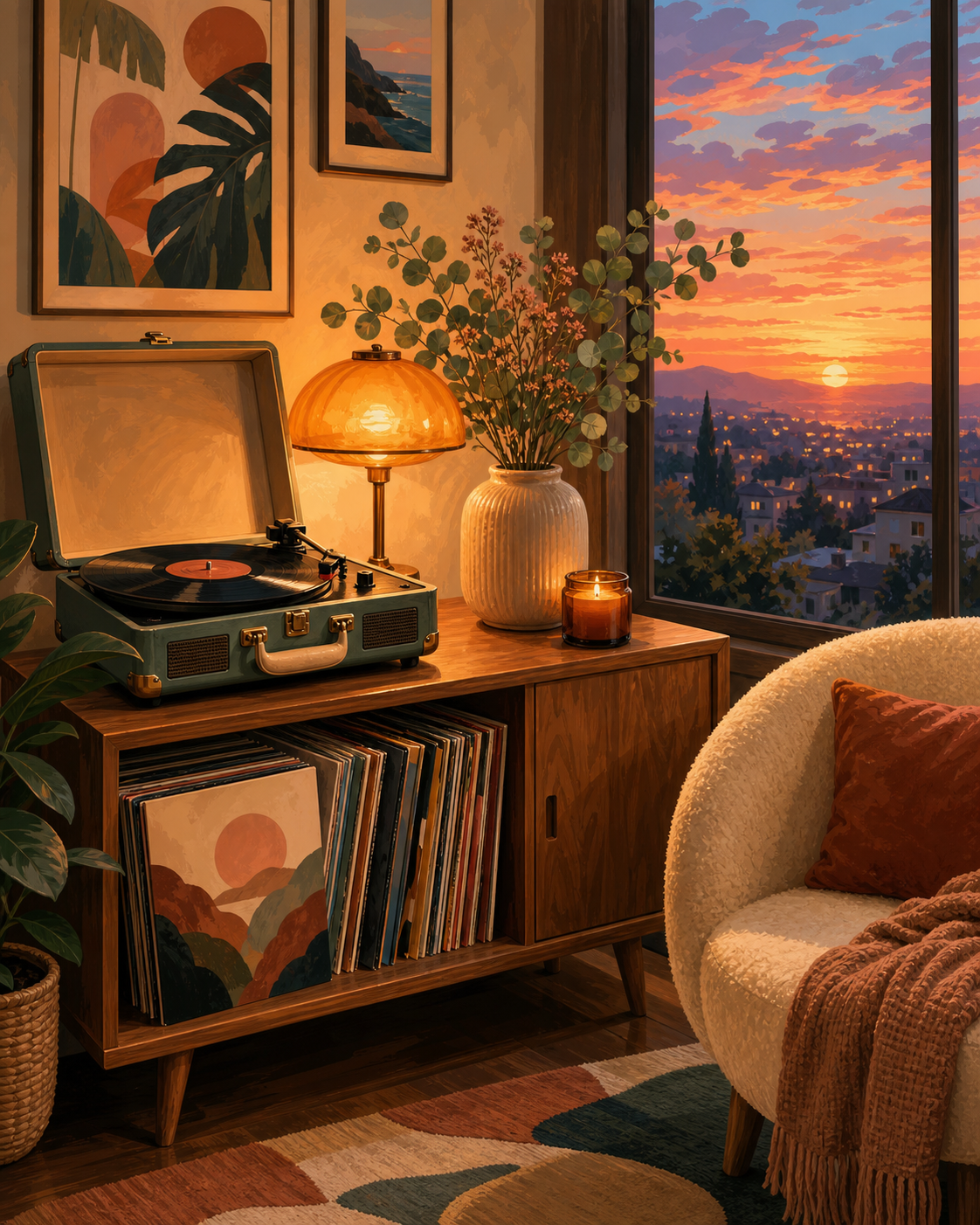 Vinilos al atardecer - diseño maestro