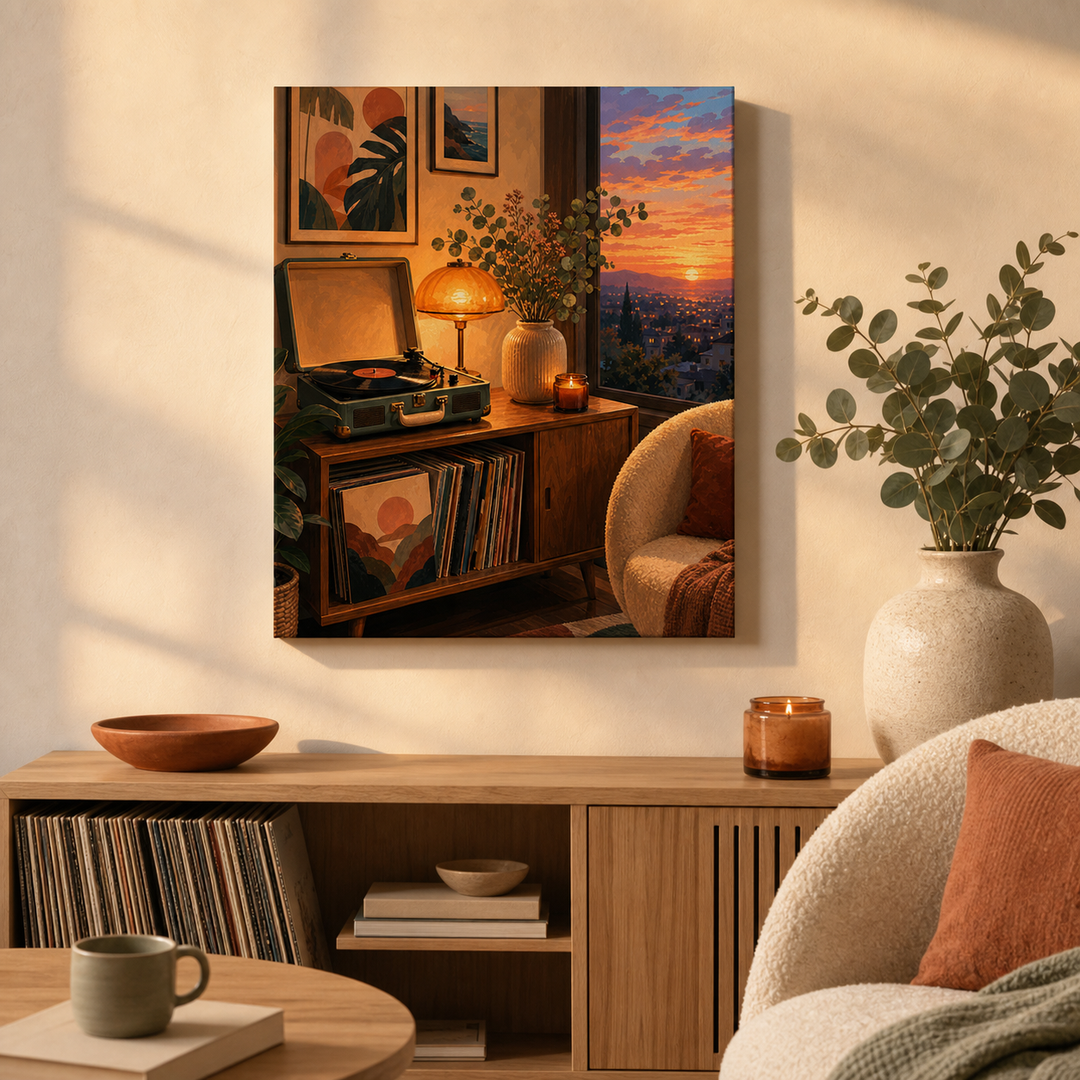 Vinilos al atardecer - ambiente