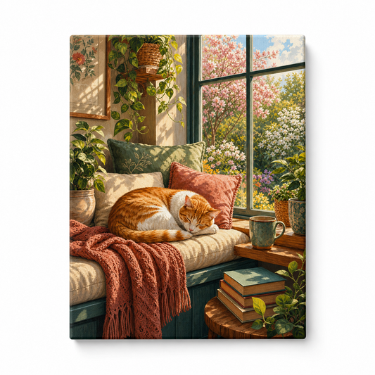 Siesta al sol - lienzo terminado