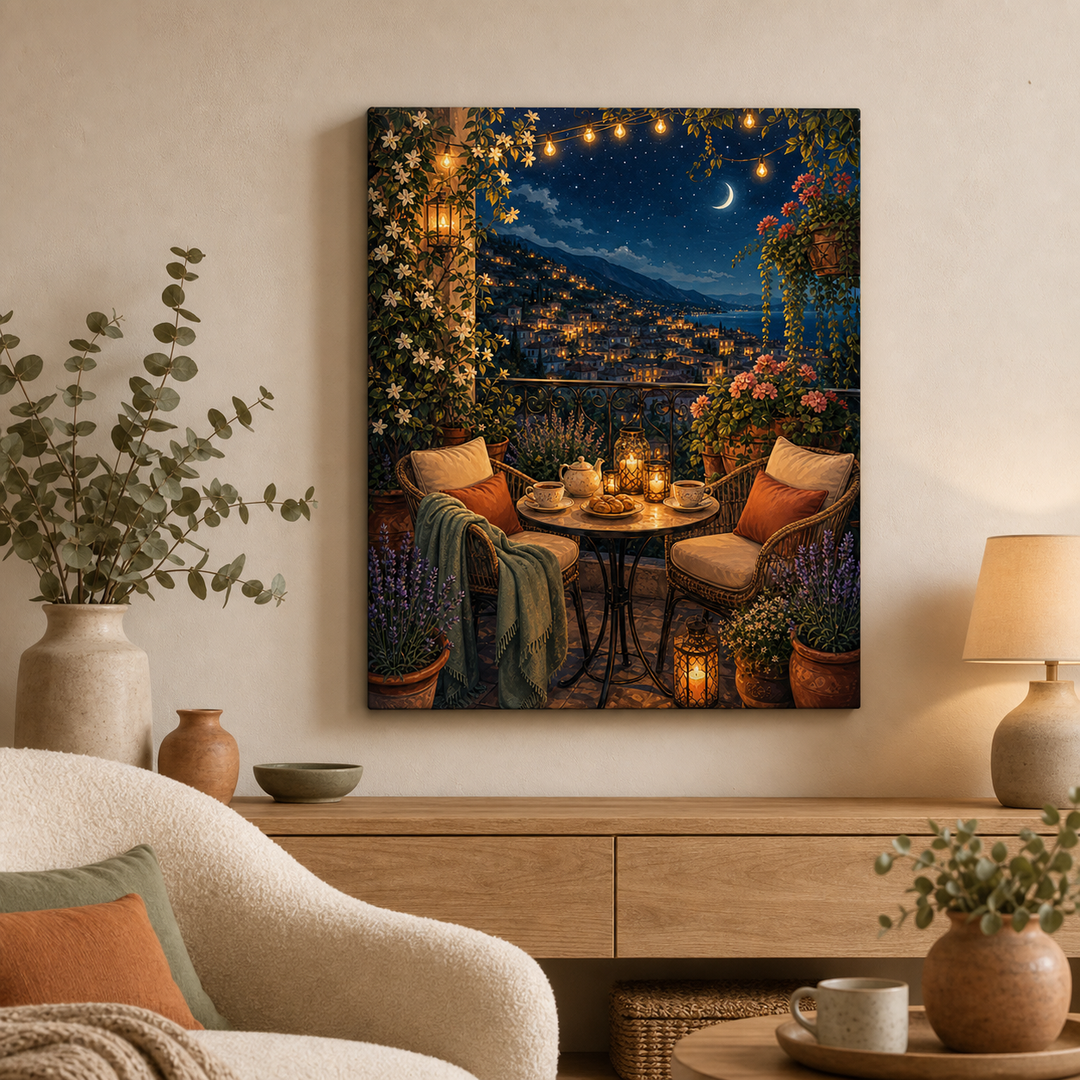 Noche en el balcón - ambiente