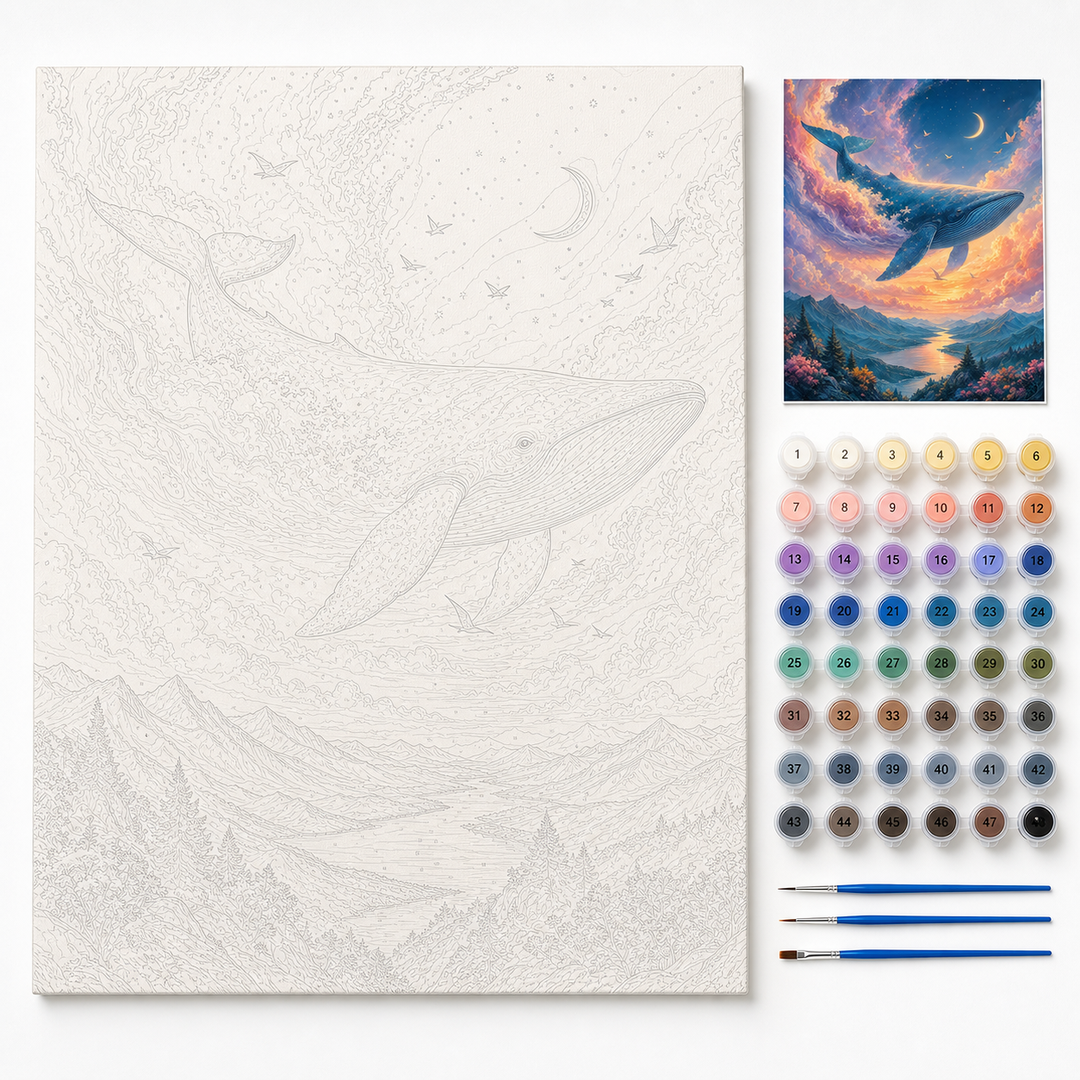 Ballena entre las nubes - kit sin pintar