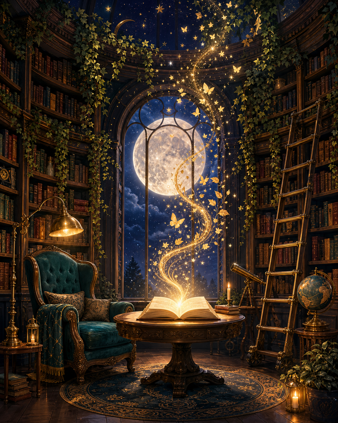Biblioteca de la luna - diseño maestro