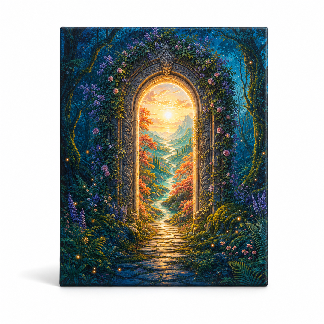 Puerta hacia otro mundo - lienzo terminado