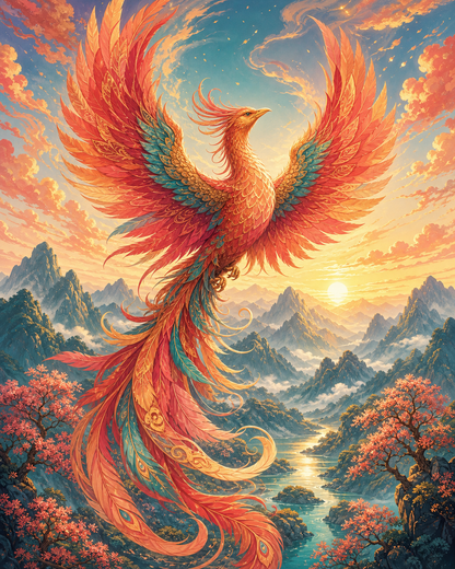 Fénix al amanecer - diseño maestro