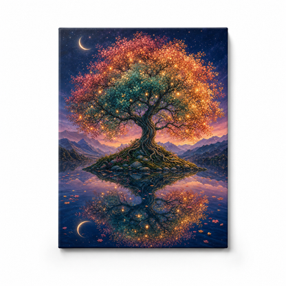 Árbol de los deseos - lienzo terminado