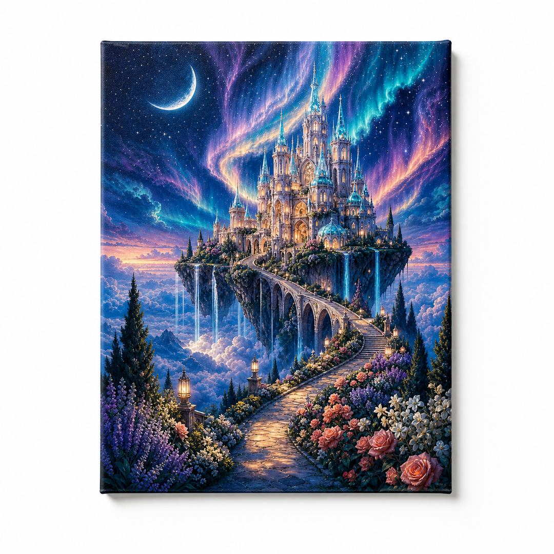 Castillo de la aurora - lienzo terminado