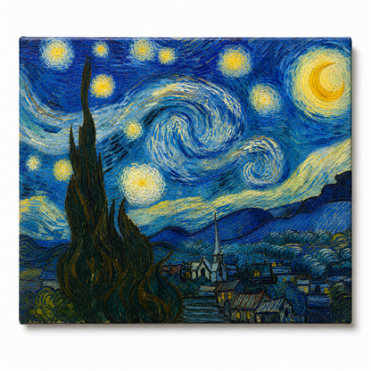 Noche estrellada — lienzo terminado