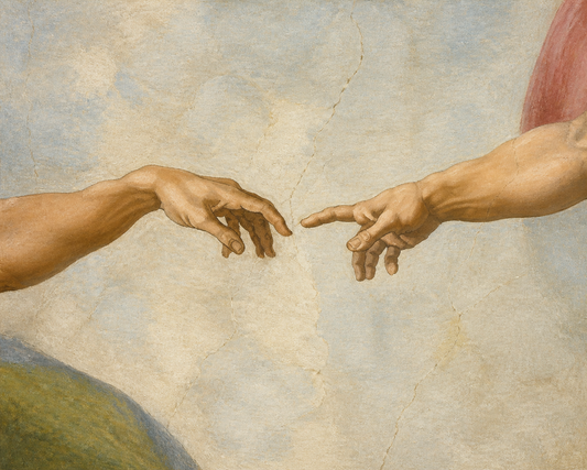 La creación de Adán — diseño del lienzo para pintar por números