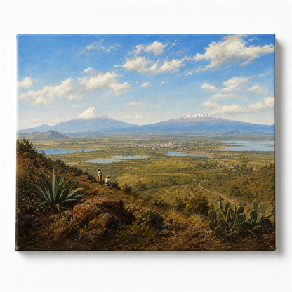 Valle de México — lienzo terminado