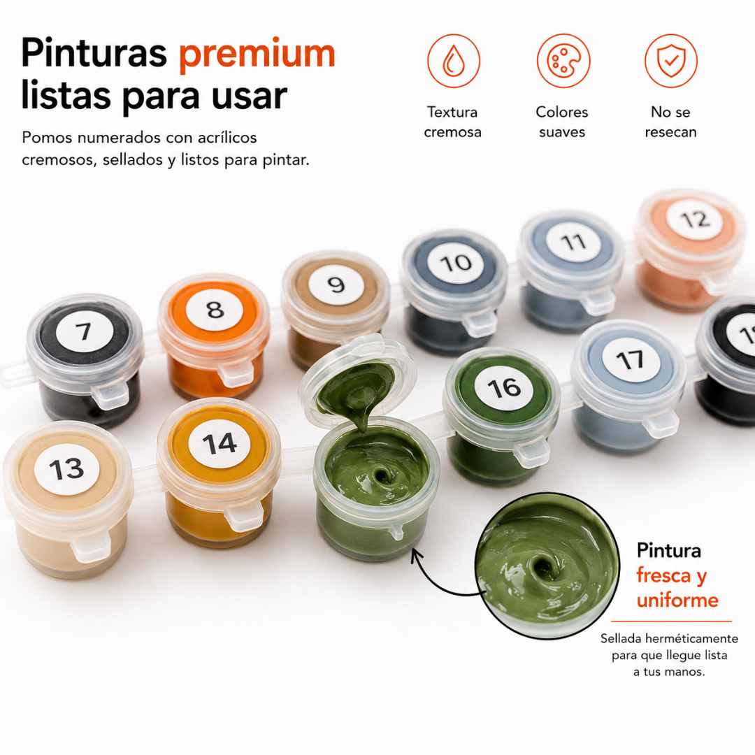 Pinta lo que Amas — Kit Personalizado de Pintura por Números