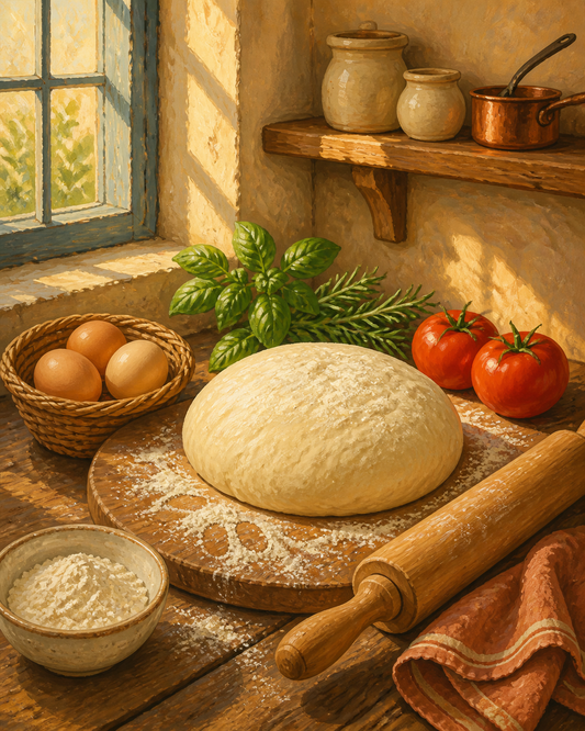 La cocina de domingo — diseño del lienzo para pintar por números
