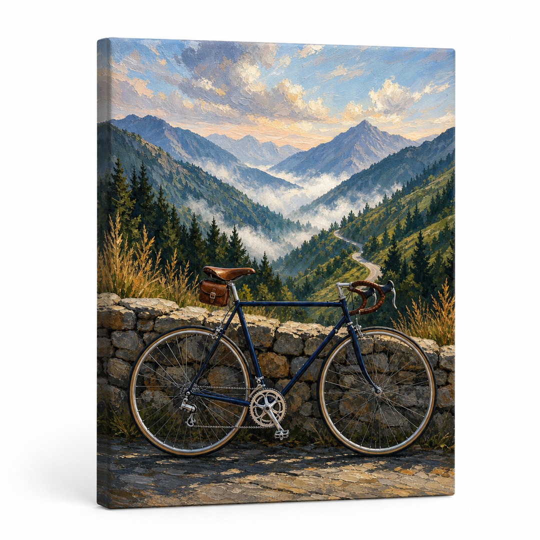 Ruta de montaña — lienzo terminado