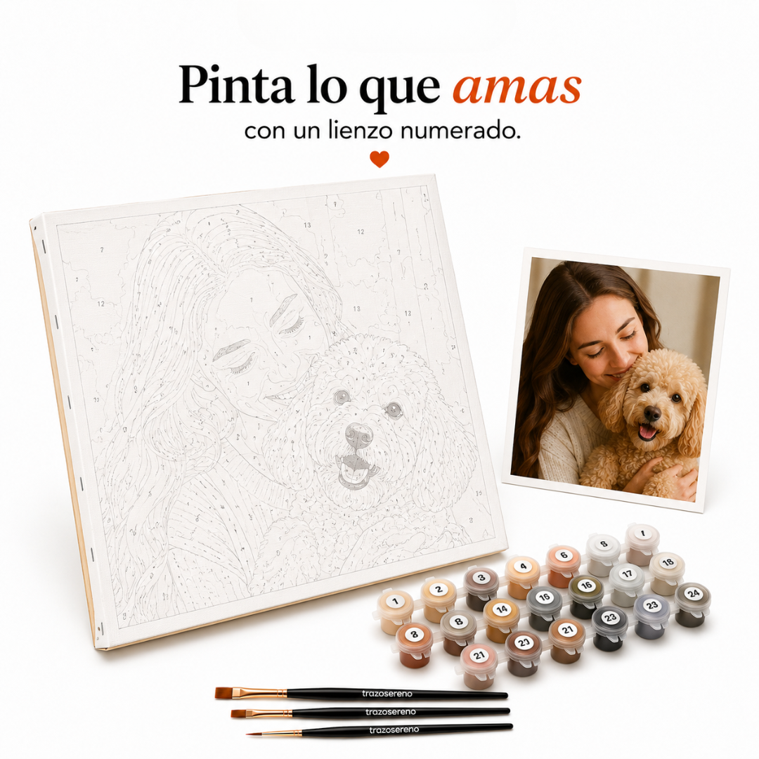 Pinta lo que Amas — Kit Personalizado de Pintura por Números